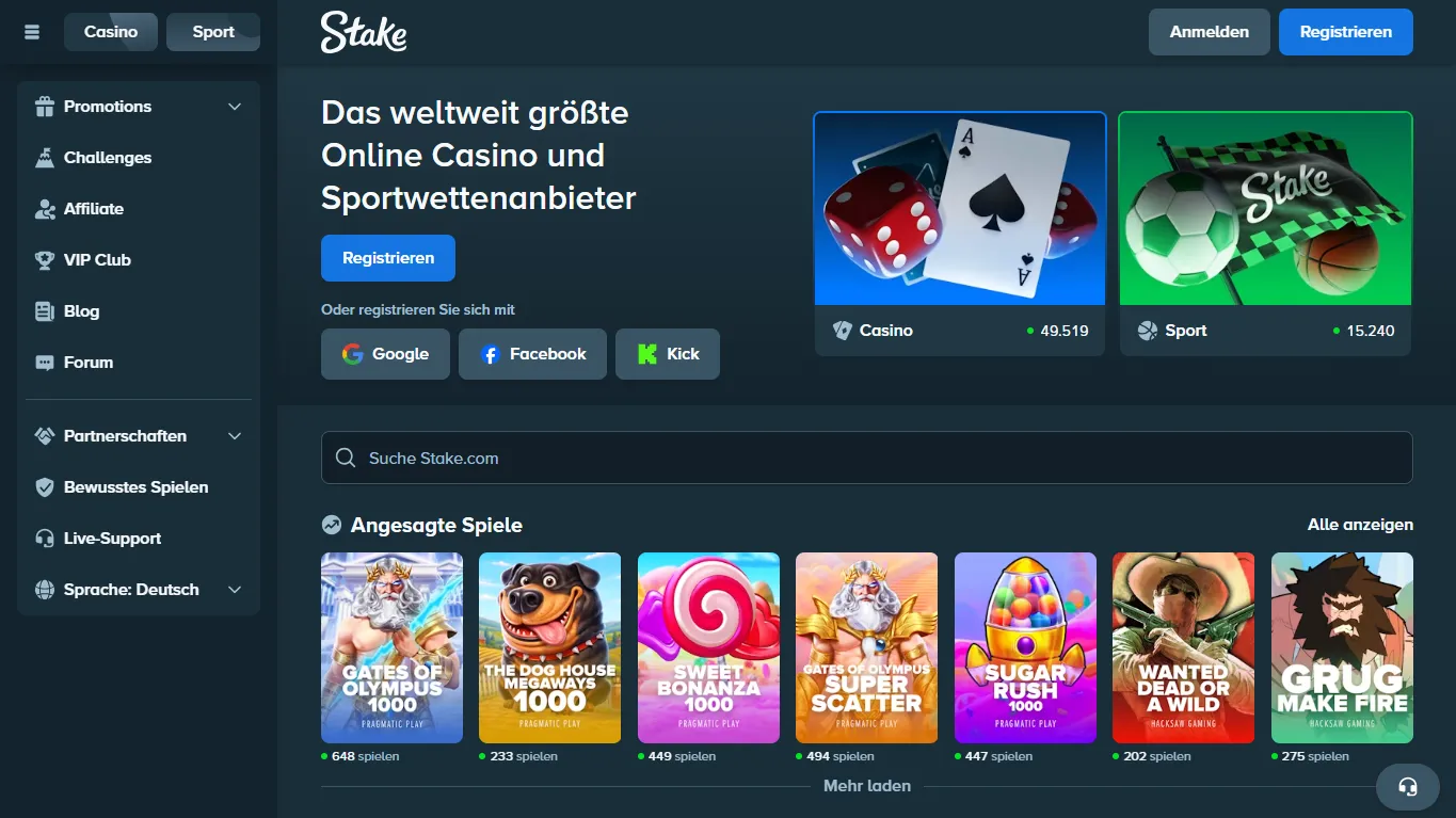 Stake: casino ohne oasis online mit VIP-Programm